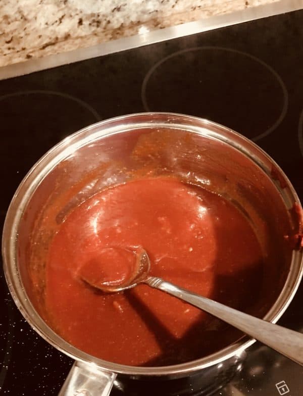 Homemade ketchup pot cooking Completely Keto