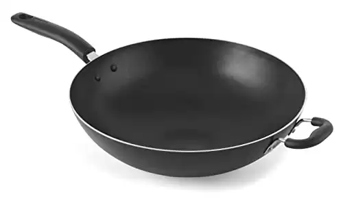 T-fal Specialty Nonstick Woks & Stir-Fry Pan 14 Inch Oven Safe 350F Cookware, Pots and Pans, Dishwasher Safe Black
