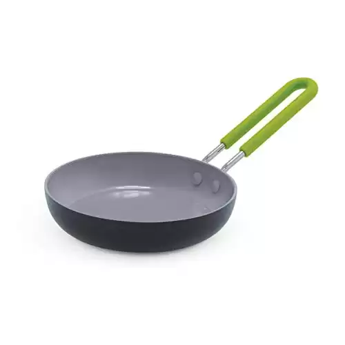 GreenPan Mini Healthy Ceramic Nonstick, 5" Square Egg Pan, PFAS-Free, Dishwasher Safe, Stay Cool Handle, Black
