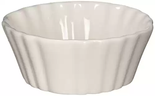 Maxwell and Williams Basics Fluted Flan Dish, 3.5-Inch, White