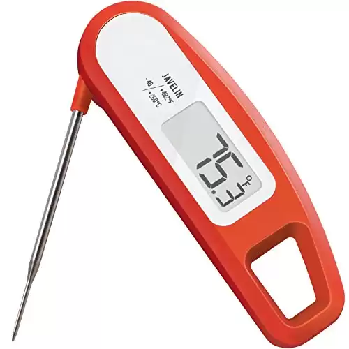 Lavatools PT12 Javelin Ultra Fast Digital Instant Read Meat Thermometer for Grill and Cooking, 2.75" Probe, Compact Foldable Design, Large Display, Splash Resistant – Sambal