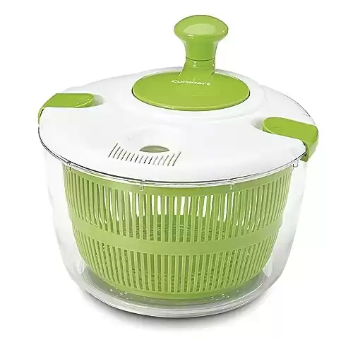Cuisinart Large Salad Spinner- Wash, Spin & Dry Salad Greens, Fruits & Vegetables, 5qt, CTG-00-SAS,White