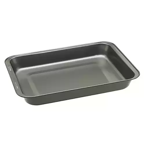 Ecolution Bakeins Cookware Non-Stick Heavy Duty Carbon Steel, Roasting Pan, Gray
