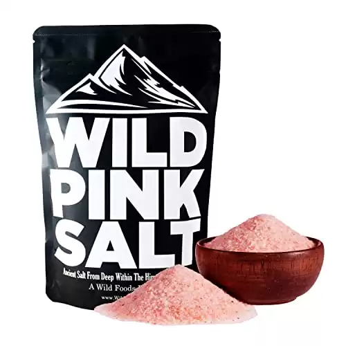 Wild Foods Organic Pink Himalayan Salt, Fine Ground Table and Cooking Salt, 16 oz | 100% Real, Pure, Unrefined Pink Salt | 80+ Minerals and Electrolytes, Small Batch, Ethically Sourced