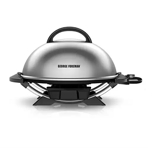 George Foreman GFO240S Indoor/Outdoor Electric Grill, 23.50 x 21.20 x 12.10, Silver