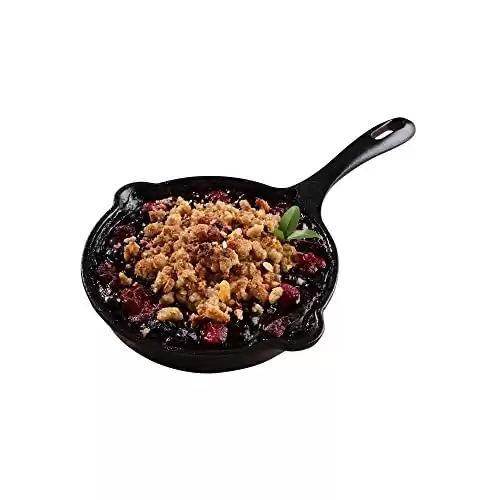 Victoria 6.5 Inch Mini Cast Iron Skillet. Small Frying Pan,Seasoned with 100% Kosher Certified Non-GMO Flaxseed Oil (SKL-206)