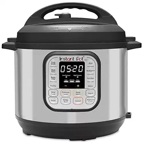 Instant Pot Duo 7-in-1 Electric Pressure Cooker, Slow Cooker, Rice Cooker, Steamer, Sauté, Yogurt Maker, Warmer & Sterilizer, Includes App With Over 800 Recipes, Stainless Steel, 8 Quart