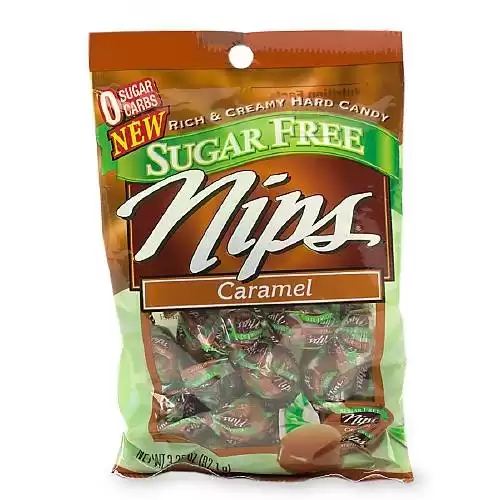 Nestle Nips Sugar Free Rich & Creamy Hard Candy 3.25 oz (Caramel, Dual Pack)