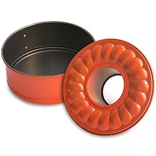 7' Inch Non-stick Springform Bundt Pan 2-In-1 for Use With Electric Pressure Cookers