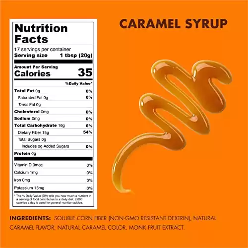 ChocZero's Caramel Syrup. Sugar free, Low Carb, No preservatives. Thick and Rich. Sugar Alcohol free, Gluten Free, Dessert and Breakfast Topping. 1 Bottle(12oz)